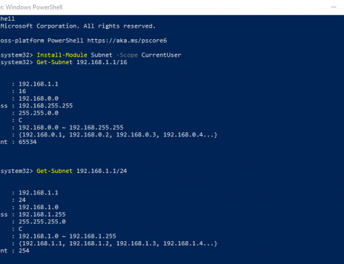 Get Subnet Calculations Using PowerShell