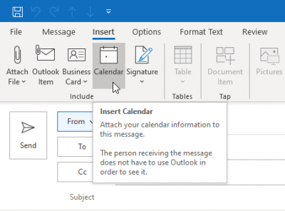 Send calendar availability in Outlook CloudCompanyApps